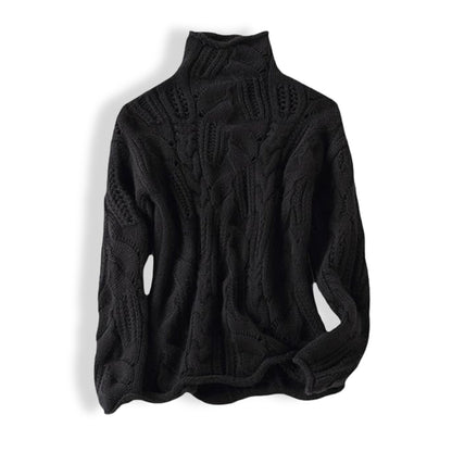 Soft Women’s Cashmere Sweater - Cable Knit, Cashmere, Casual