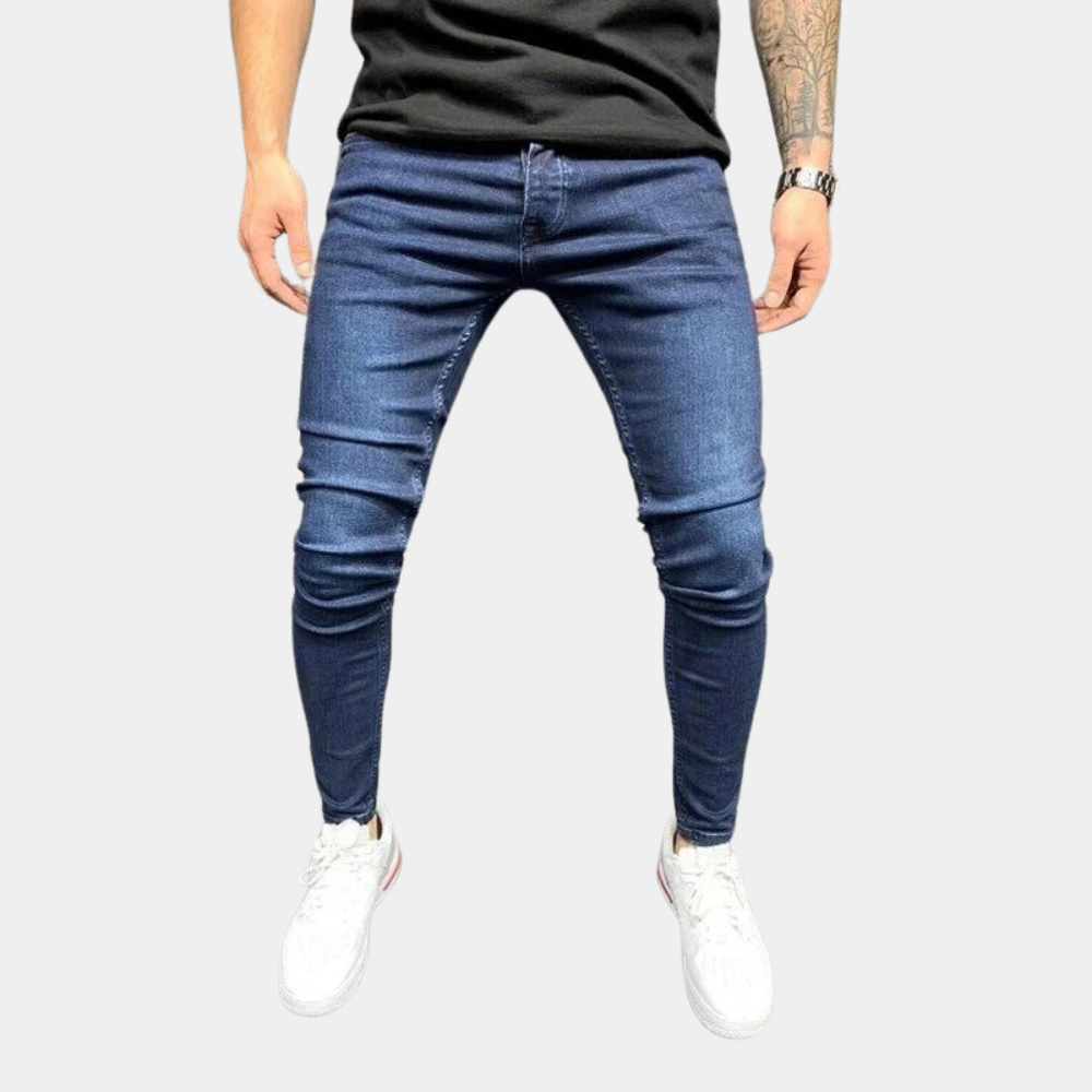 Versatile men's skinny jeans – classic fit, high-quality cotton, for summer 1