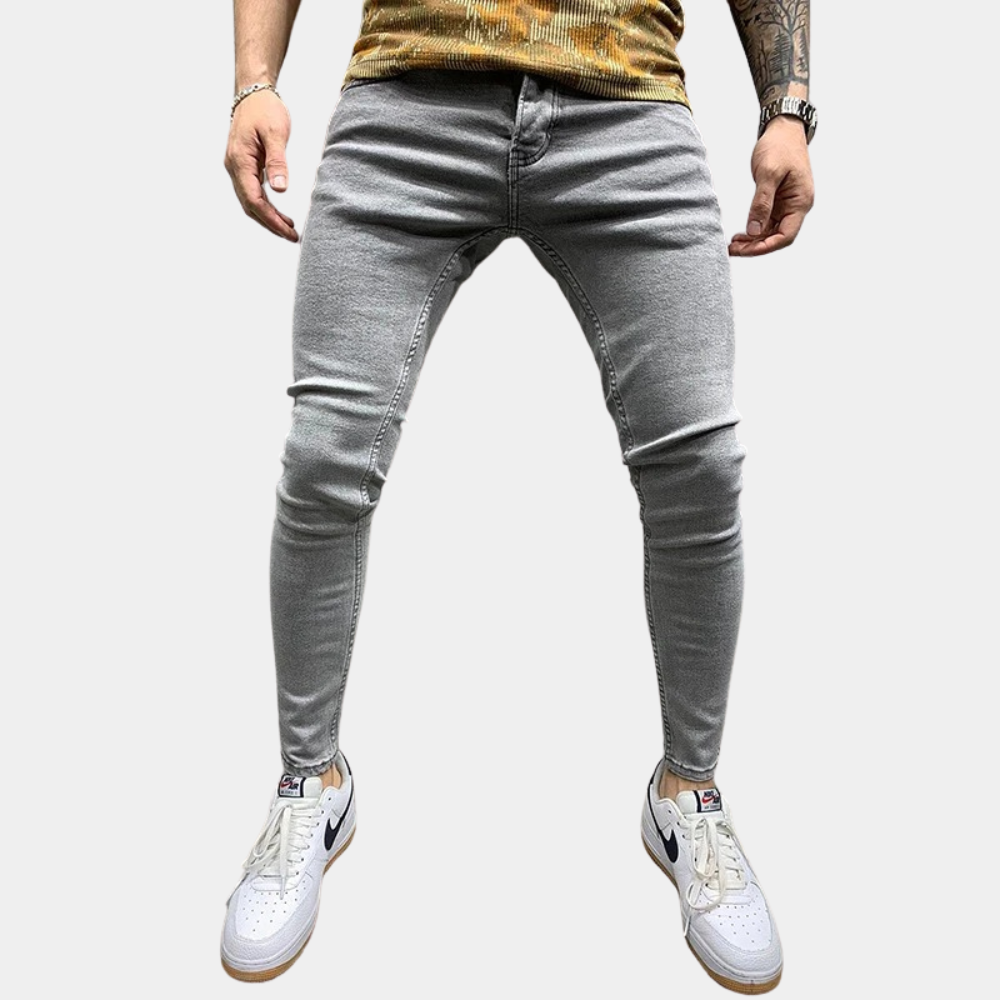 Versatile men's skinny jeans – classic fit, high-quality cotton, for summer 2