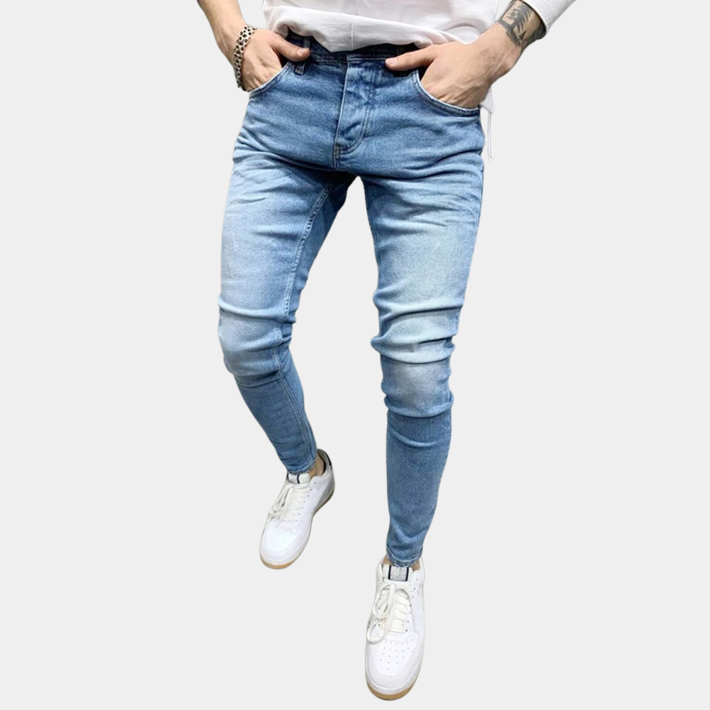 Versatile men's skinny jeans – classic fit, high-quality cotton, for summer 3