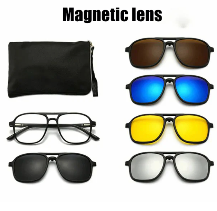 Vielseitige Unisex Sonnenbrille – 6-in-1 Design, UV400 Schutz, für jeden Anlass 5