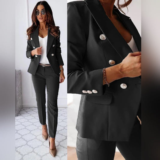 Vielseitiger Damenanzug – klassischer Blazer und elegante Hose, hochwertiger Stoff, für Business und besondere Anlässe 0