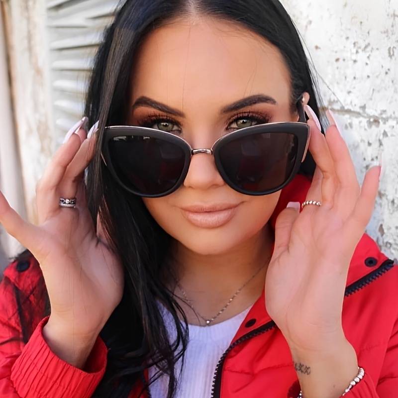 Vintage Katzenaugen Sonnenbrille für Damen – UV400 Schutz, trendiges Design, für Sommer 2025 3
