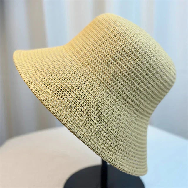 Lightweight Women's Bucket Hat - Retro Straw, Summer