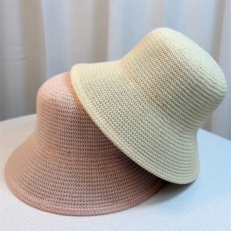 Lightweight Women's Bucket Hat - Retro Straw, Summer