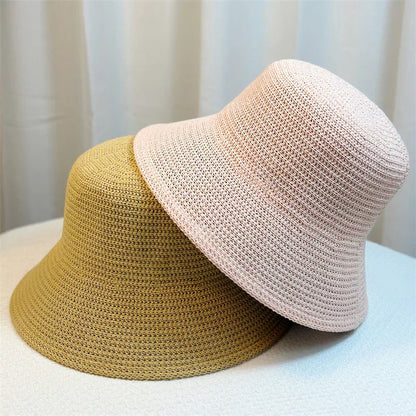 Lightweight Women's Bucket Hat - Retro Straw, Summer