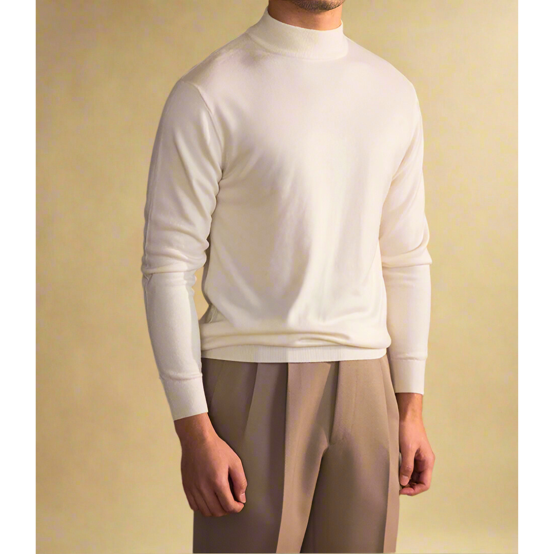 Soft Classic Men's Turtleneck Sweater - Fitted, Wool, Work