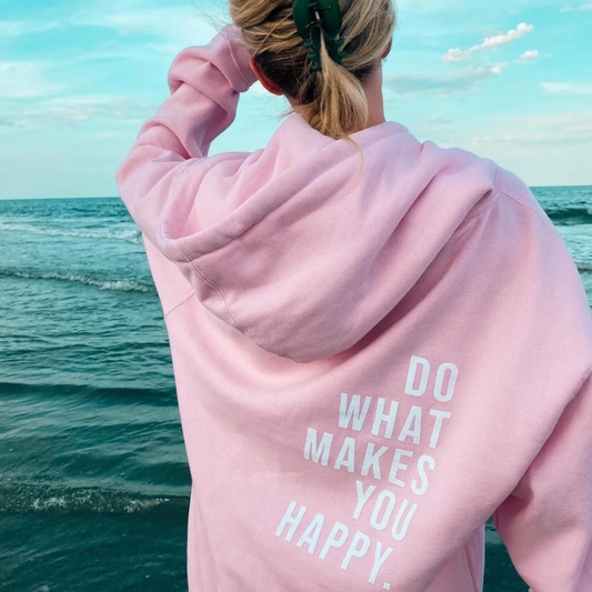 Lightweight Women’s Hoodie - Pullover Text Back, Knit