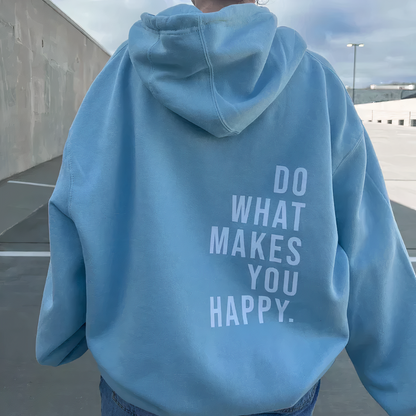 Lightweight Women’s Hoodie - Pullover Text Back, Knit
