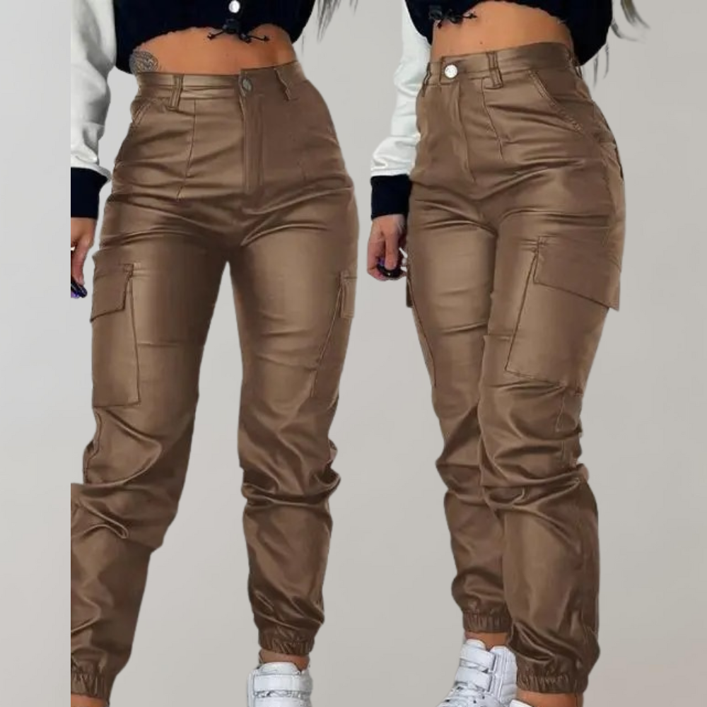 Warm und vielseitig Damen Cargohose – stilvolles Cargo-Design, Polyester, ideal für den Winter 1