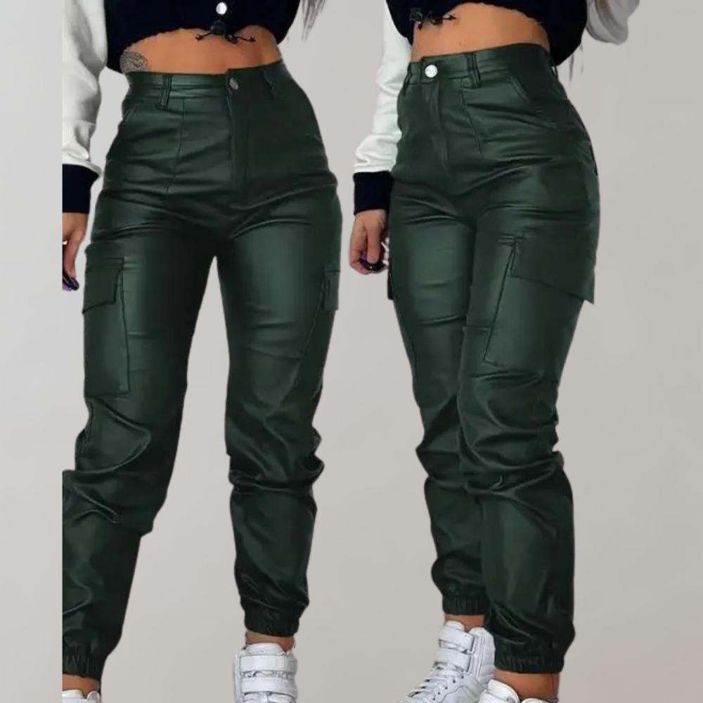 Warm und vielseitig Damen Cargohose – stilvolles Cargo-Design, Polyester, ideal für den Winter 2