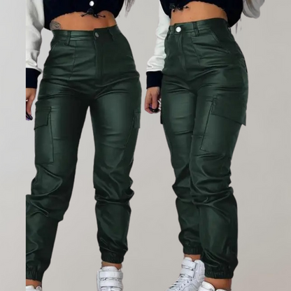 Warm und vielseitig Damen Cargohose – stilvolles Cargo-Design, Polyester, ideal für den Winter 2