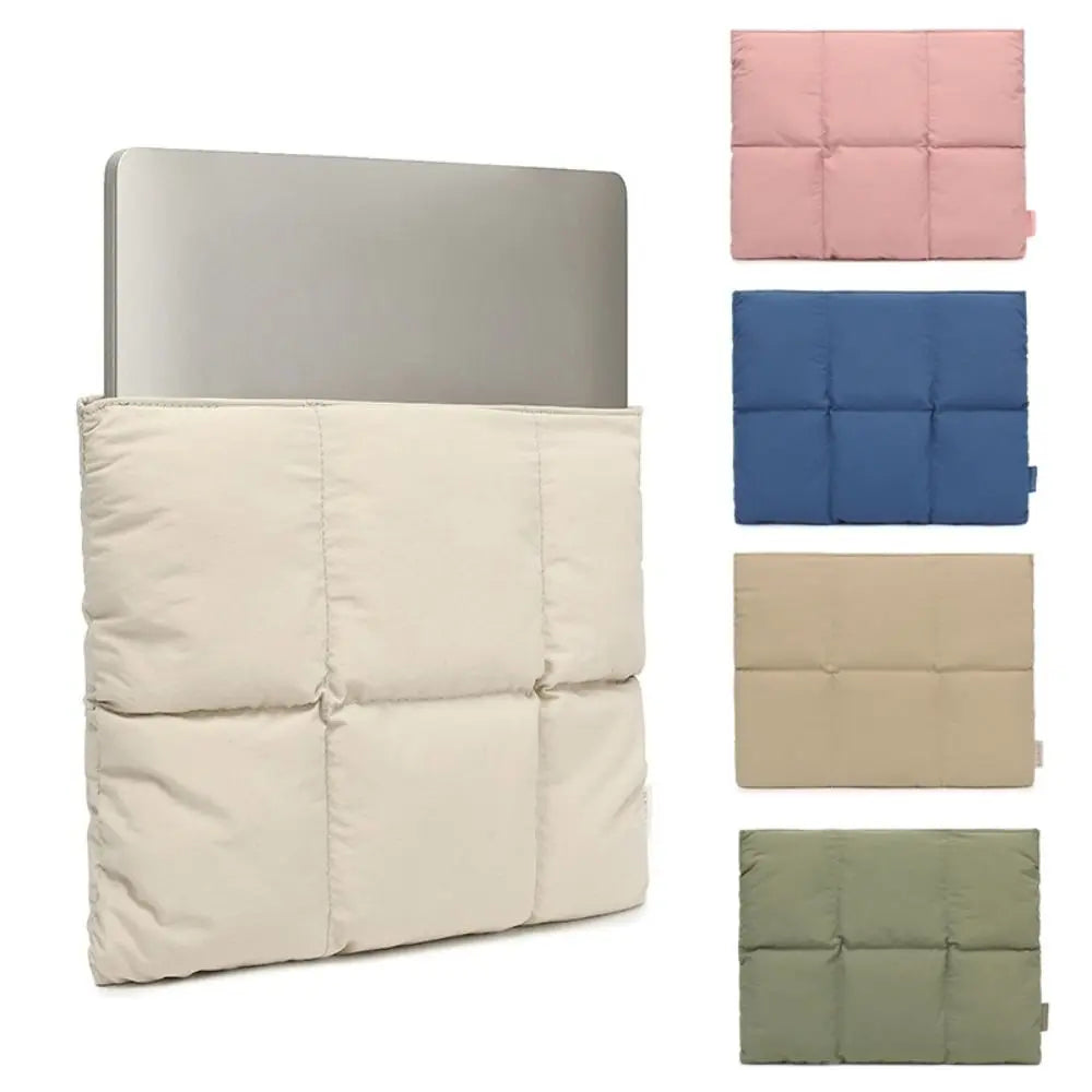 Water-Resistant Quilted Laptop Sleeve with Plush Padding and Shockproof Protection for 14-16 Inch Devices 0