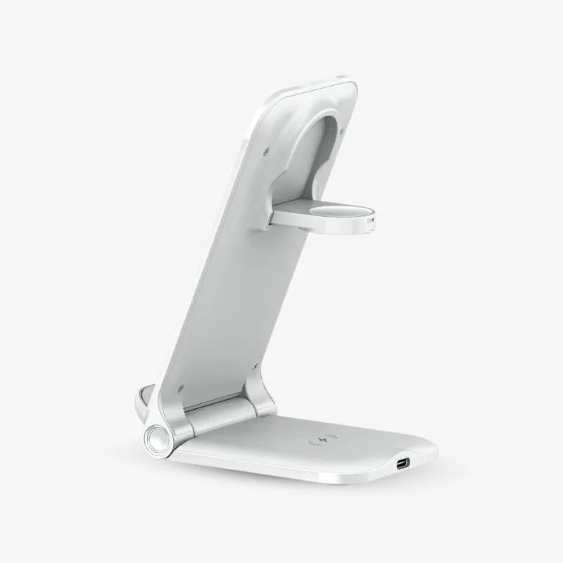 Wireless Charging Stand Foldable Desk Charger Space Saving