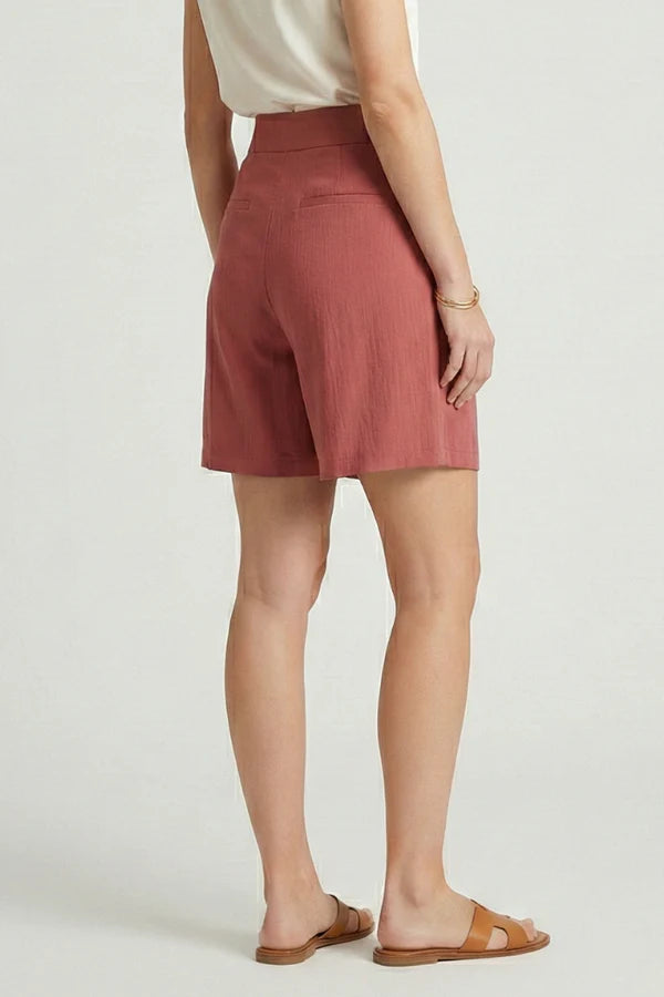 Shorts doux pour femmes - taille haute, jambe large, coupe décontractée, polyester, tenue quotidienne