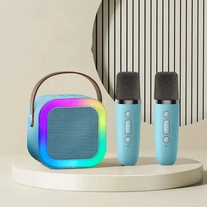 Draagbare Bluetooth-karaokemachine met draadloze microfoons - Leuk familiezangcadeau