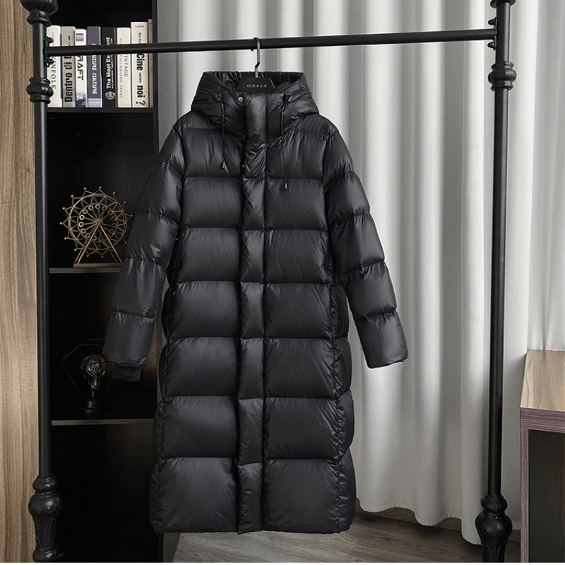 Warm Women’s Down Coat - Long Quilted, Winter Ready
