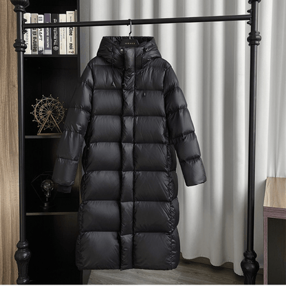 Warm Women’s Down Coat - Long Quilted, Winter Ready