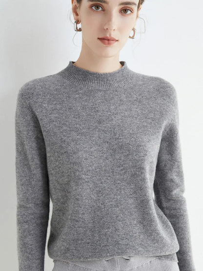 Soft Classic Women’s Pullover - Mock Neck, Wool, Work