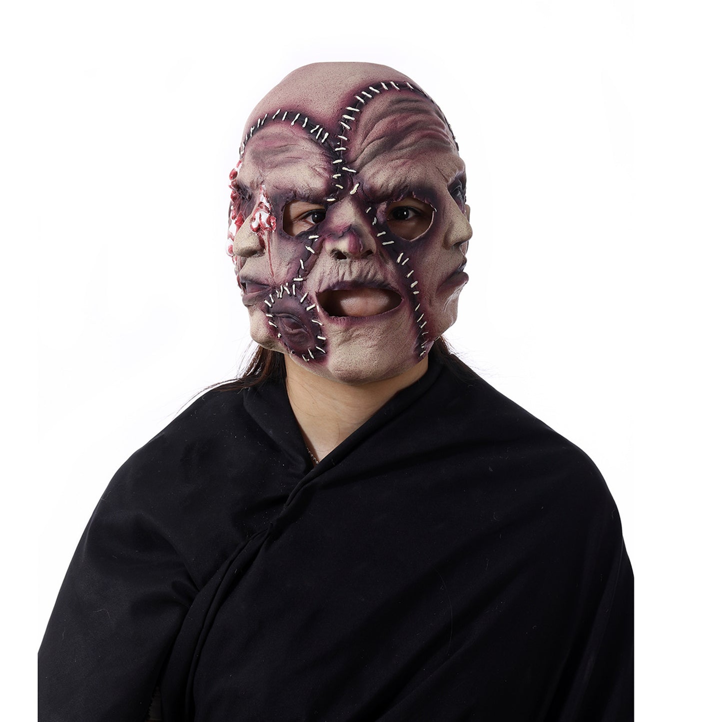 Halloween Maske Tresidig Grimase Latex Cosplay Rekvisitt