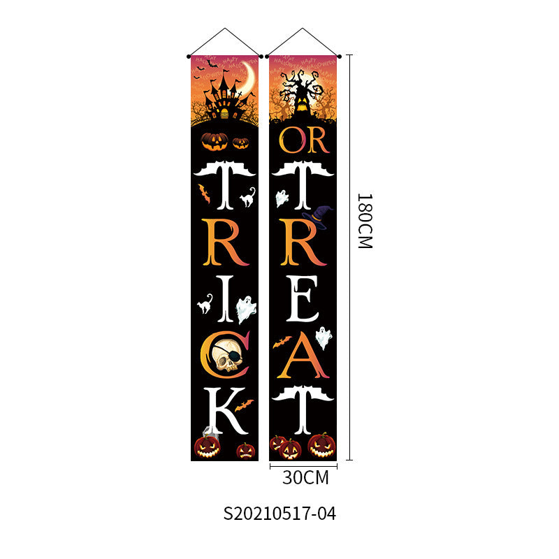 Halloween Doorway Banners Pair Oxford Cloth 180x30cm