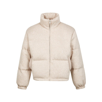 Varm herre dunjakke - boxy kort frakke, polyester, vinter