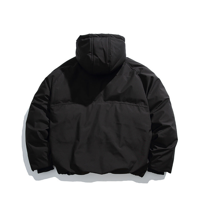 Isolerende herrepadded jakke - Oversized hætte, Vinylon