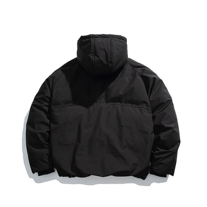Isolerende herrepadded jakke - Oversized hætte, Vinylon