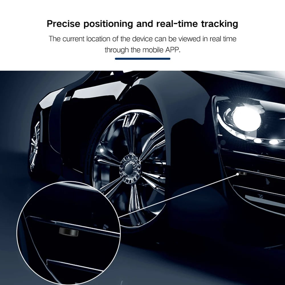 Magnetic GPS Tracker for Cars - Real-Time Vehicle Tracker with Noise Reduction & Long Battery Life, Ideal for Fleet Management & Anti-Theft Solutions