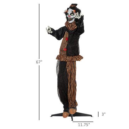 67 Inch Levensgrote Pratende Clown Animatronic Halloween