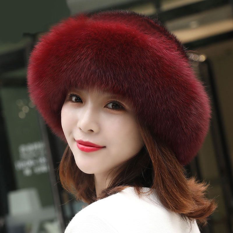 Warm Cozy Women’s Winter Hat - Rounded Crown, Faux Fur
