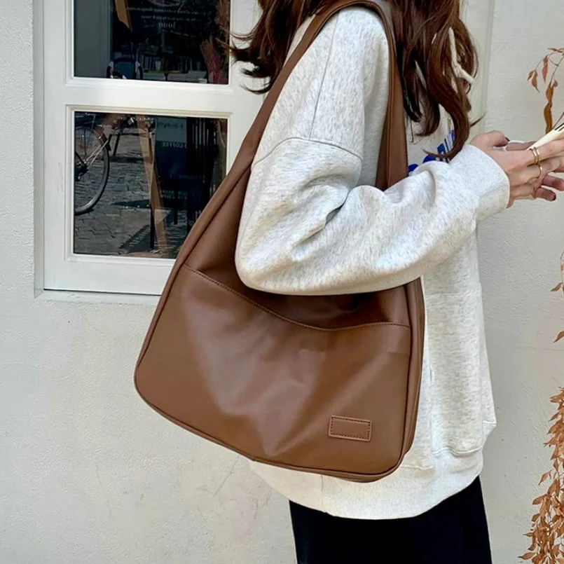 Spacious Vegan Leather Tote Bag for Laptops with Extra Wide Straps - Stylish and Functional Everyday Use-3