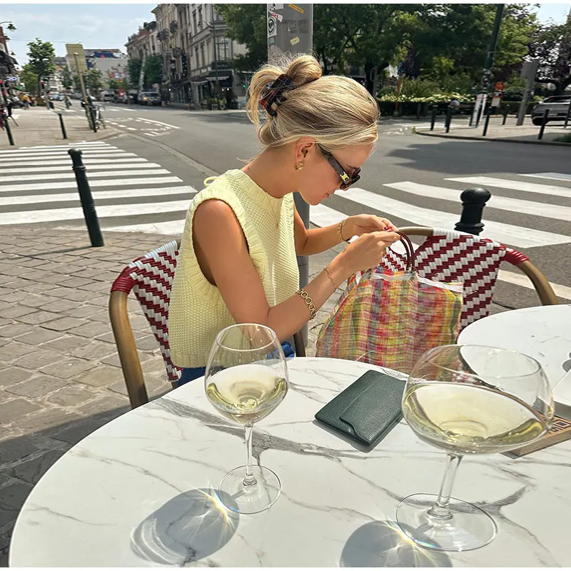 Boxy Knit Women's Top in Soft Yellow - Comfortable Going Out Top for Summer Events-2