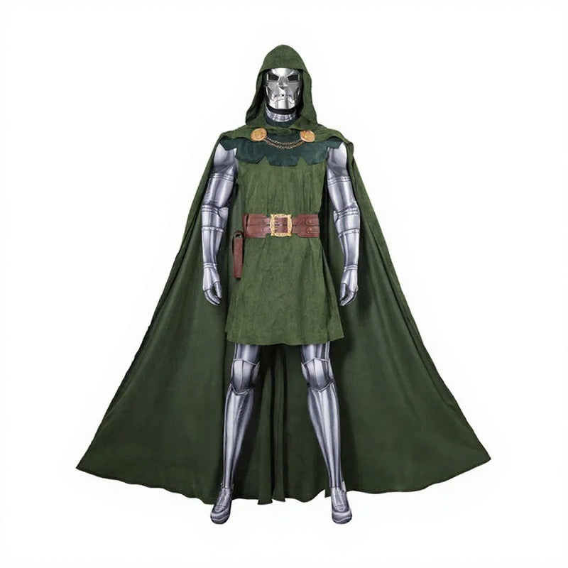 Doctor Doom cosplay-kostyme sett kappe maske Halloween 2025