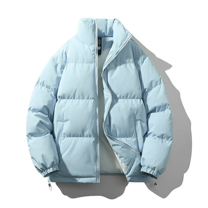 Warm Relaxed Men Down Coat - Boxy Puffer, Polyester, Urban