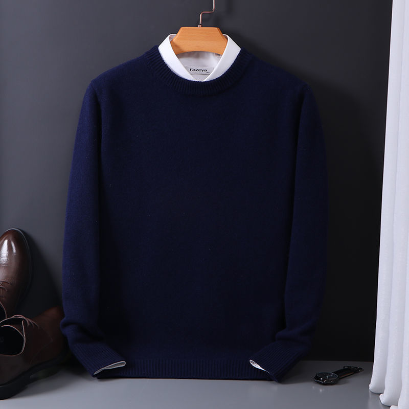 Blød afslappet herre crewneck sweater - oversized strik