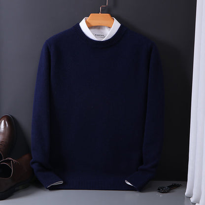 Blød afslappet herre crewneck sweater - oversized strik