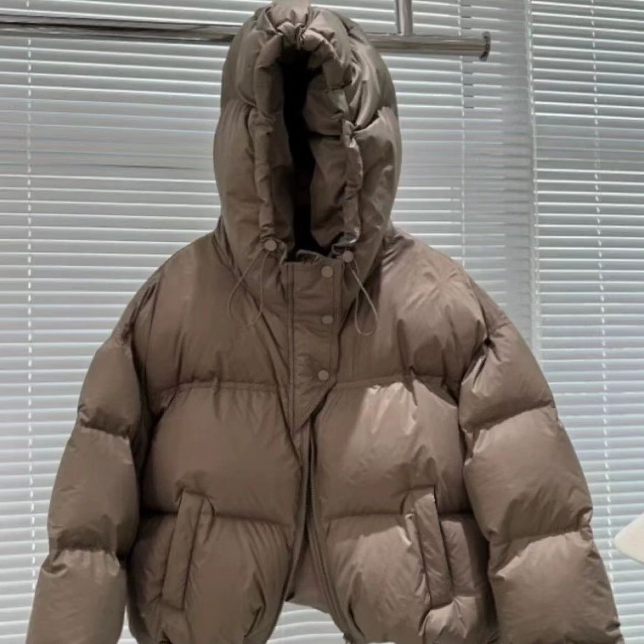 Insulating Women’s Puffer Coat – Cropped, Cotton, Winter