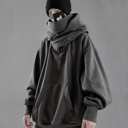 Oversized Men's Hooded Pullover - Loose Cotton For Spring