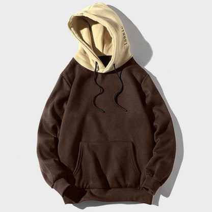 Varm Unisex Hoodie - Avslappnad Känguruficka, Bomullsblandning