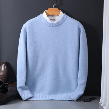 Blød afslappet herre crewneck sweater - oversized strik