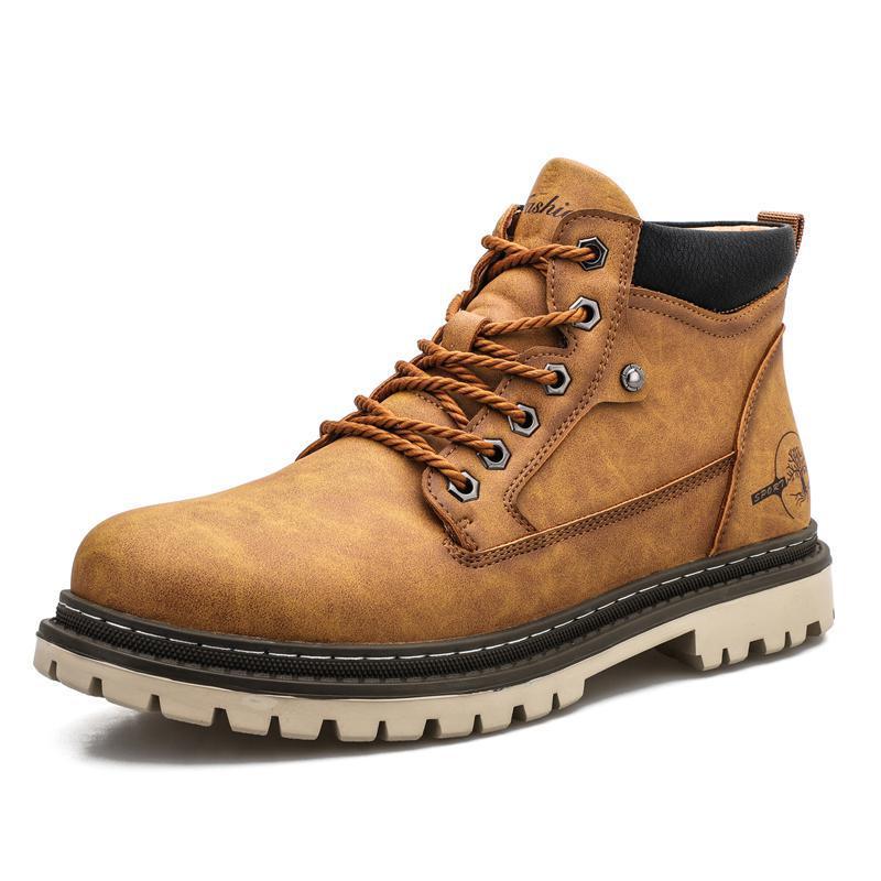 Durable Men's High Top Boots - Ankle Cut, Leather, Casual