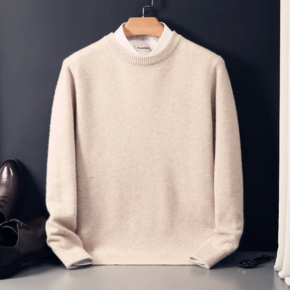 Blød afslappet herre crewneck sweater - oversized strik
