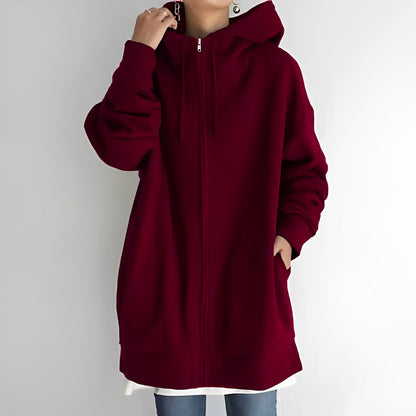 Warm Womens Fleece Hoodie - Oversized, Brushed Fleece
