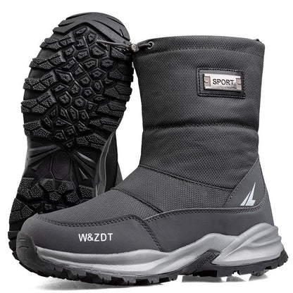 Waterproof Men's Snow Boots - Insulated Zipper, Mesh