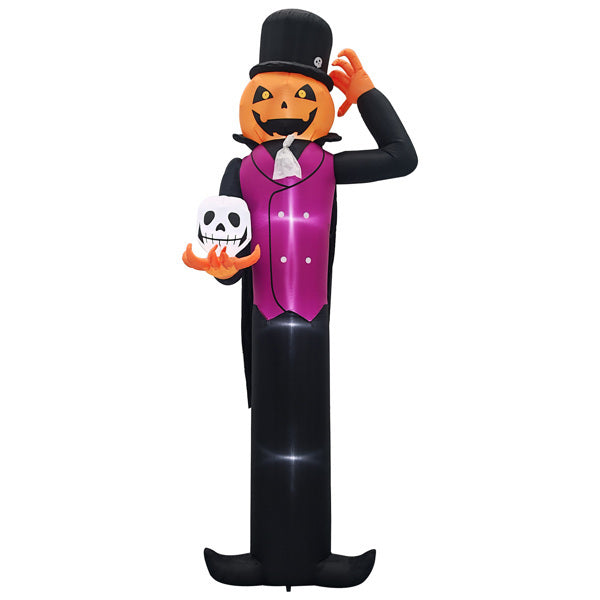 12ft Caped Pumpkin Man Inflatable Halloween Yard Decor