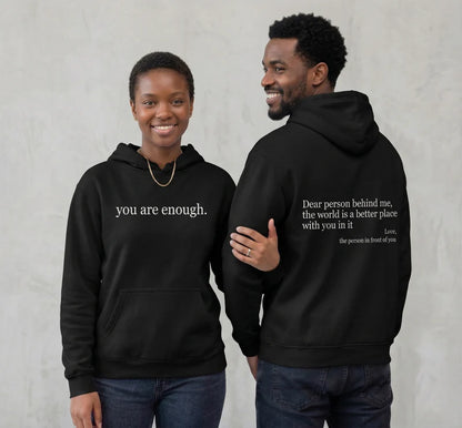 Warm Unisex Hoodie - Graphic Front-Pocket Hoodie With Back Print, Fleece-Lined, Casual Wear