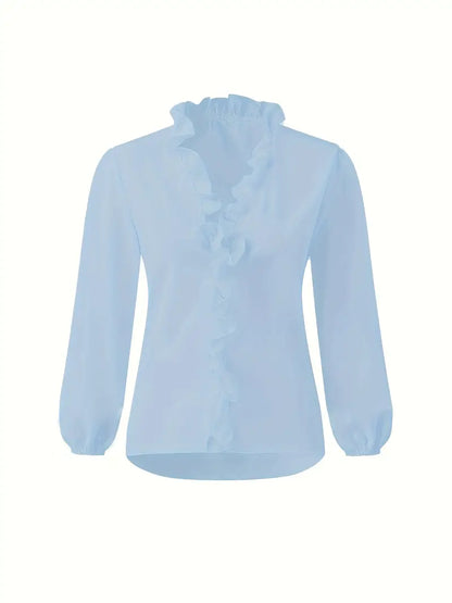 Airy White Blouse for Women, Breathable Summer Top, Versatile and Comfortable Fit, Available in Pink and Blue-5
