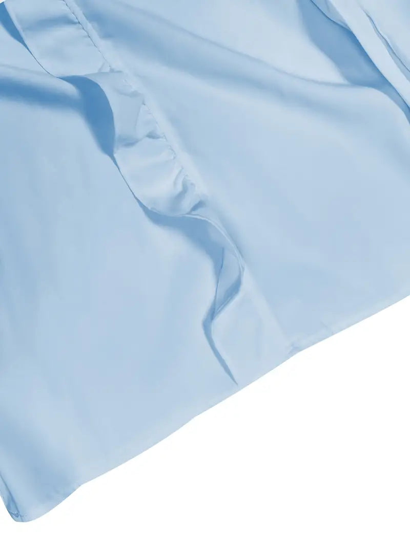 Airy White Blouse for Women, Breathable Summer Top, Versatile and Comfortable Fit, Available in Pink and Blue-6