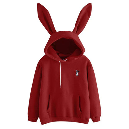 Oversized Cozy Women’s Rabbit Ear Hoodie - Fleece, Casual